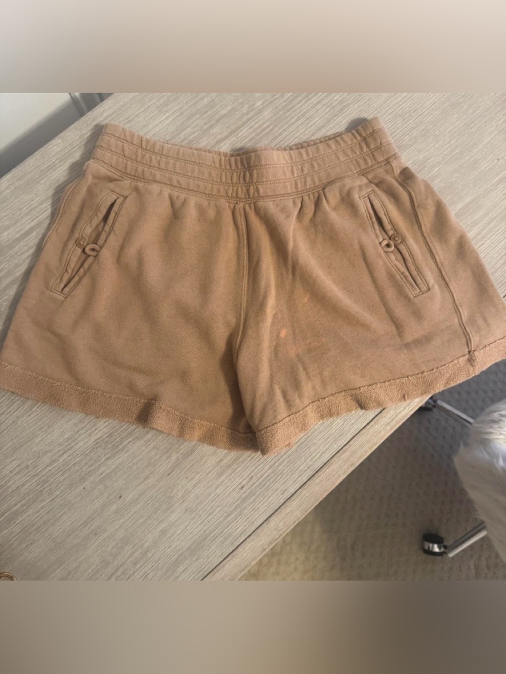 aerie Athletic Shorts in Light Brown size medium